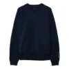 Men”s Converse x Kim Jones Crossover Solid Color Sports Knit Round Neck Pullover Navy Blue