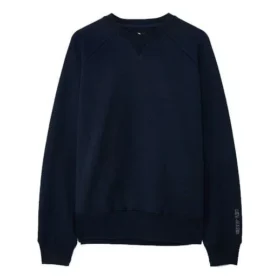 Men”s Converse x Kim Jones Crossover Solid Color Sports Knit Round Neck Pullover Navy Blue