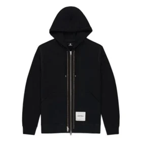 Men”s Converse x Slam Jam Crossover Back Logo Sports Hooded Jacket Black