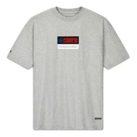 Men”s Converse x Thisisneverthat Crossover Logo Printing Sports Round Neck Short Sleeve light grey