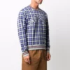 Men”s Converse x Todd Snyder Crossover Series Plaid Pattern Loose Long Sleeves Blue