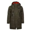 Mid-length Printed Sideline Down Jacket Asia Sizing “Olive Green”