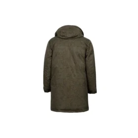 Mid-length Printed Sideline Down Jacket Asia Sizing “Olive Green”