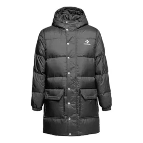 Mid-length Warm Hooded Down Jacket Asia Sizing “Black”