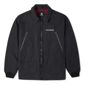 New Year Series Logo Printing Lapel Sports Jacket Dark Black