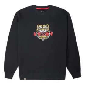 New Year Series Tiger Pattern Round Neck Sweatshirt Asia Sizing “Black”