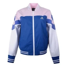 Non-Padded Baseball Bomber Asia Sizing “Pink Blue White”