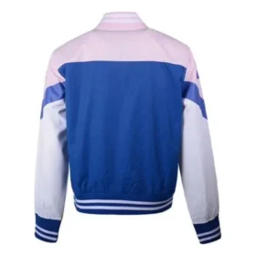 Non-Padded Baseball Bomber Asia Sizing “Pink Blue White”