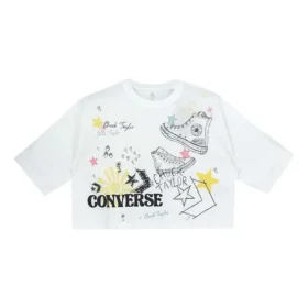 NOTEBOOK DOODLE OS CROP Tee White OPTICAL White