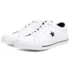 One Star Perforated Leather Low Top “White Black”