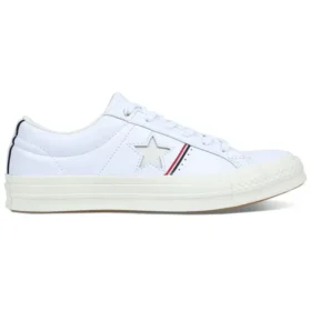 One Star Piping Low Top In White/Enamel Red/Egret