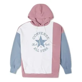 Oversized Color-Blocked Pullover Hoodie Asia Sizing “Pink Aura”
