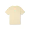 Pattern Printing Sports Round Neck Short Sleeve Light Yellow T-Shirt