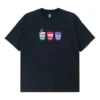 Pics Applique Short-sleeve Tee Unisex Black