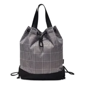 Plaid Bucket Bag “Grey”