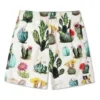 Plant Print Resort Short Asia Sizing “Desert Sand Cactus Multi”