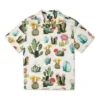 Plant Printed Resort Shirt Asia Sizing “Desert Sand Cactus Multi”