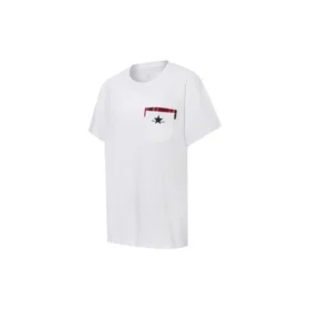 Pocket Round Neck Short Sleeve White