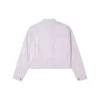 Printing Casual Reversible Short Shirt Jacket Purple