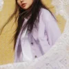 Printing Casual Reversible Short Shirt Jacket Purple