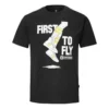 Pro Leather Alphabet Printing Short Sleeve Asia Sizing “Black”