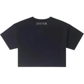 Proud To Be Oversized Cropped T-Shirt Asia Sizing “Black”