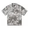 Resort Palm Trees Button-Down Shirt Asia Sizing “Black Palm”