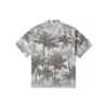 Resort Palm Trees Button-Down Shirt Asia Sizing “Black Palm”