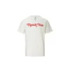 reversible Alphabet Printing Short Sleeve Creamy White