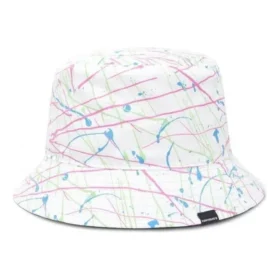 Reversible Paint Splatter Bucket Hat “White”
