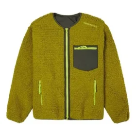 Reversible Polar Fleece Stay Warm logo Jacket Green