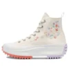 Run Star Hike Platform High “Embroidered Floral – Egret”