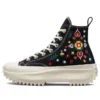 Run Star Hike Platform High “Floral Embroidery”