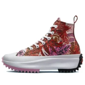 Run Star Hike Platform Tropical Florals High Tops “Mantra Orange”