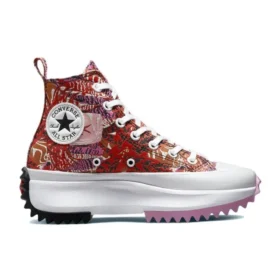Run Star Hike Platform Tropical Florals High Tops “Mantra Orange”