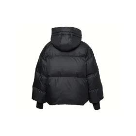 Short Down Fill Puffer Hooded Jacket Asia Sizing “Black”