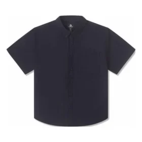 Short Sleeve Basic Woven Shirt Asia Sizing “Black”