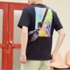 Sling Pack Print Bag “Black Grey”