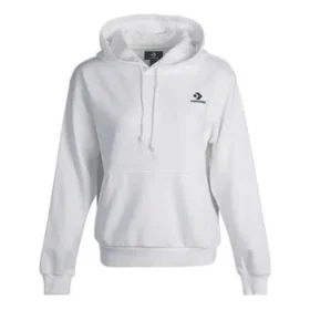 Small logo Long-sleeve Hooded Sweater White