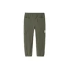 Solid Color Elastic Waist Pants Asia Sizing “Olive Green”