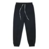 Solid Color Lacing Bundle Feet Sports Pants/Trousers/Joggers Dark Black