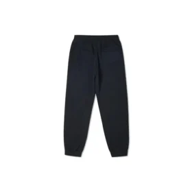 Solid Color Lacing Bundle Feet Sports Pants/Trousers/Joggers Dark Black