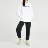Solid Color Lacing Bundle Feet Sports Pants/Trousers/Joggers Dark Black