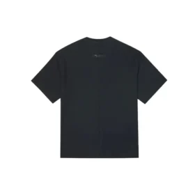 Solid Color Loose Round Neck Short Sleeve Couple Style Black
