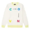 Sports Contrast Letter Print Crew Neck Sweatshirt Asia Sizing “White”