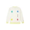 Sports Contrast Letter Print Crew Neck Sweatshirt Asia Sizing “White”