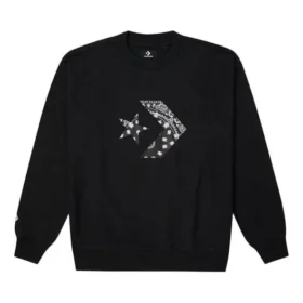Star Chevron Paisley Pattern Sweatshirt Asia Sizing “Black”