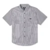 Striped Woven Carpenter Button Down Asia Sizing “Grey”