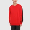 Track Taping Crew Neck Sweatshirt Asia Sizing “Red”