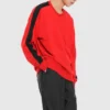 Track Taping Crew Neck Sweatshirt Asia Sizing “Red”